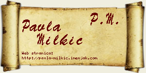 Pavla Milkić vizit kartica